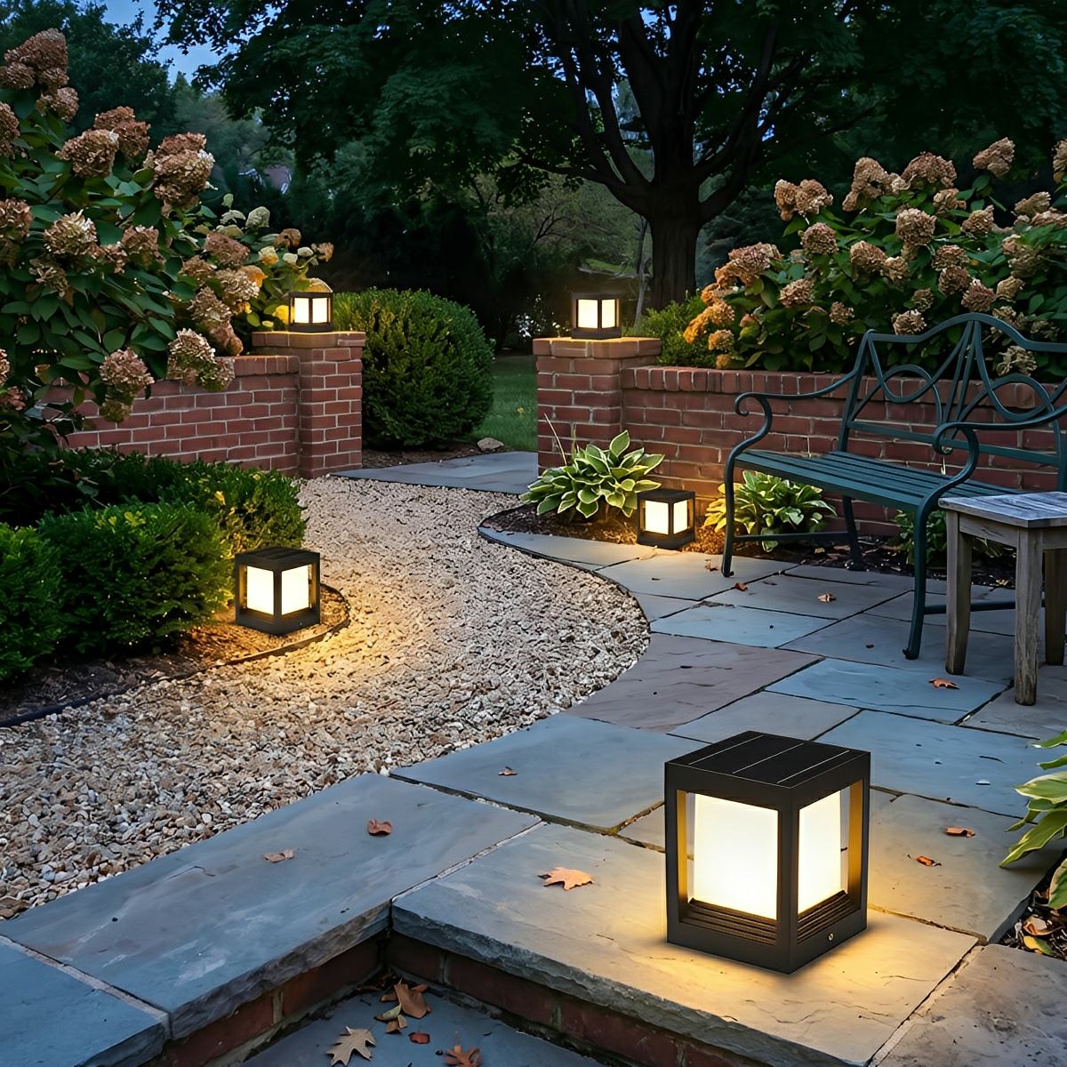 Classic Minimalist Cube Waterproof Fence Outdoor Post Light - Flyachilles