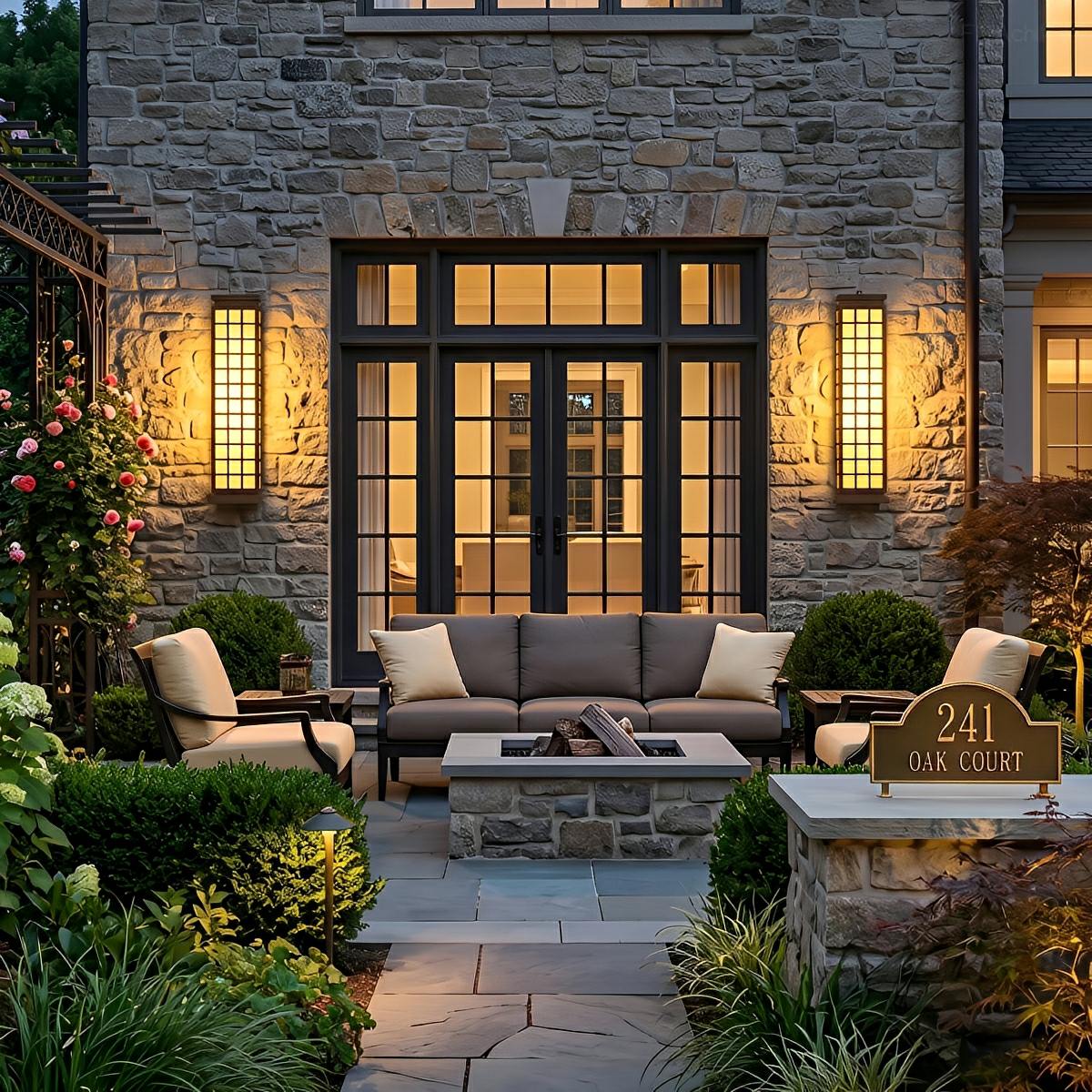 Classic Rectangular Waterproof Vintage Outdoor Wall Lights - Flyachilles