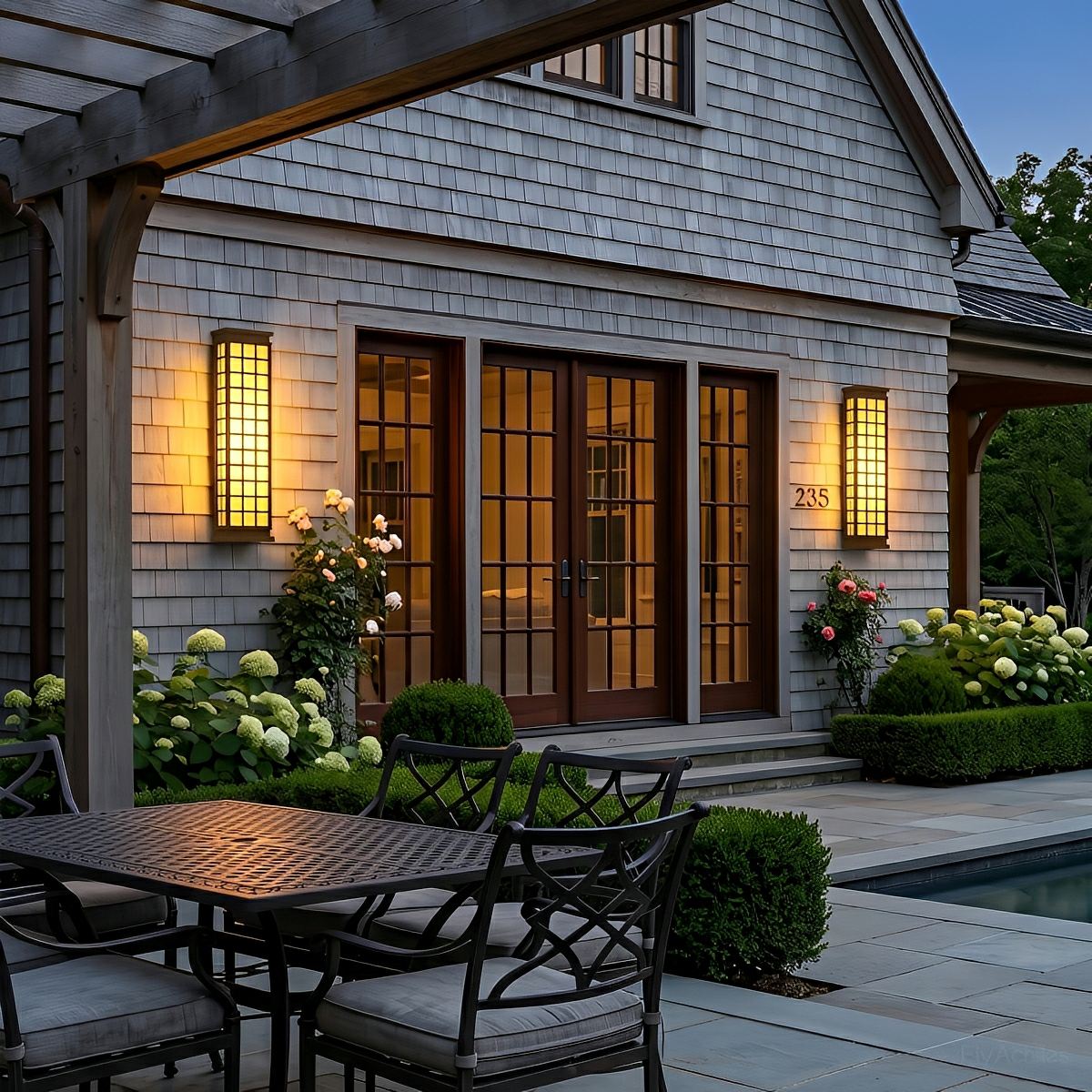 Classic Rectangular Waterproof Vintage Outdoor Wall Lights - Flyachilles