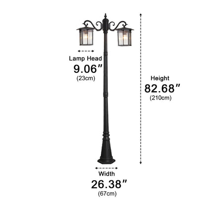 Classic Square Coach Lamps LED Outdoor Pathway Post Lights - Flyachilles