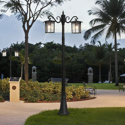 Classic Square Coach Lamps LED Outdoor Pathway Post Lights - Flyachilles