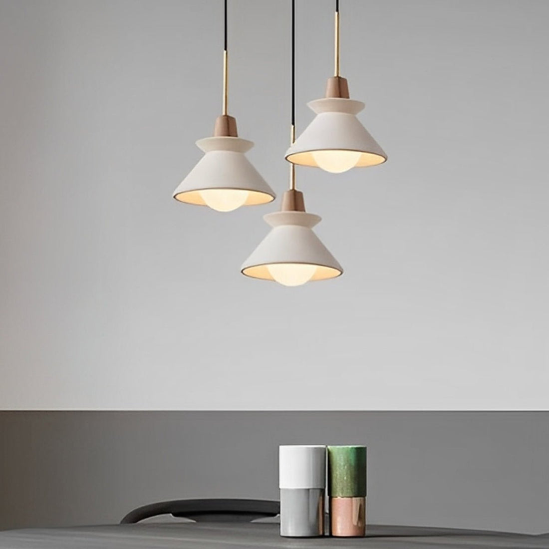 Creative Cement Wood White Chandelier Pendant - Flyachilles
