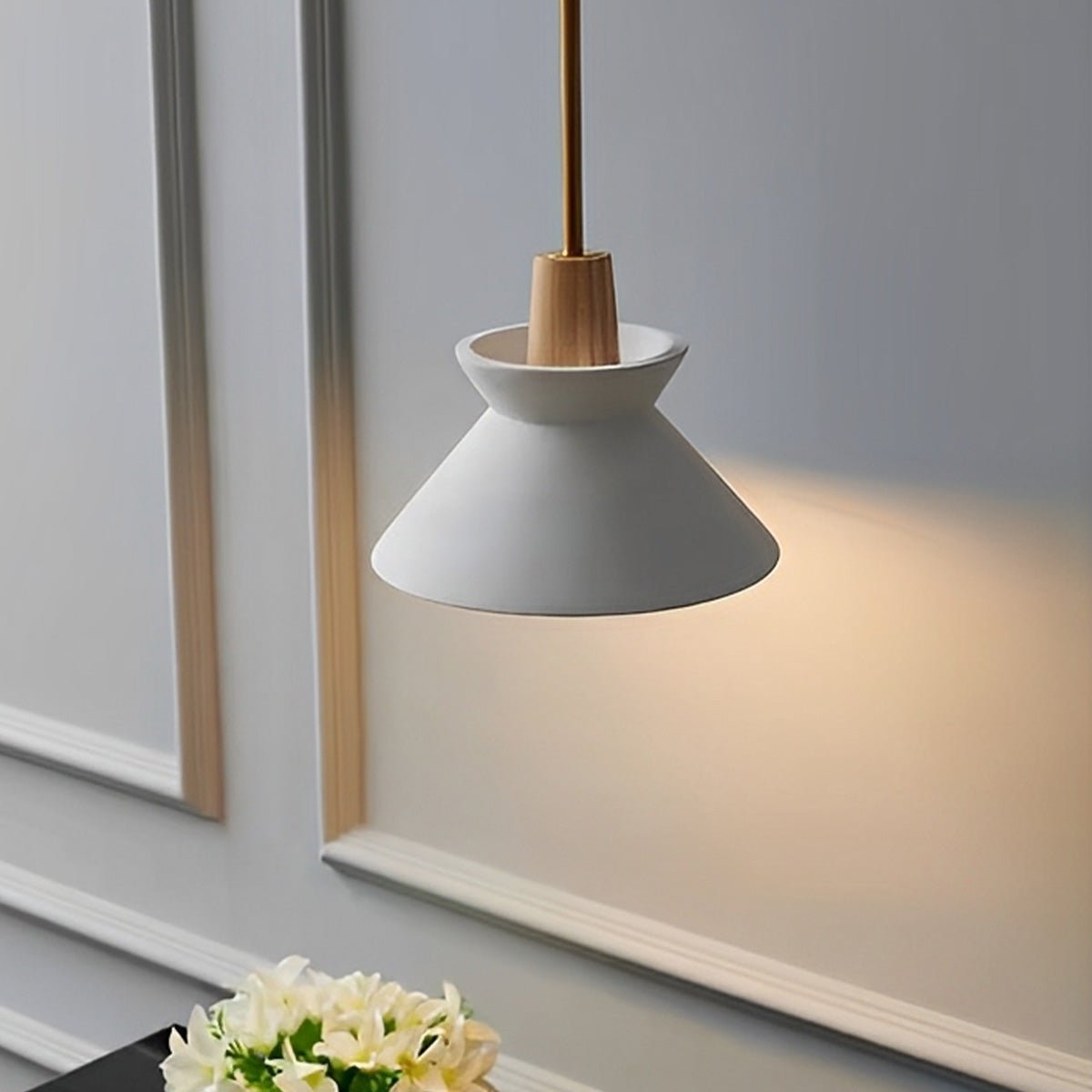 Creative Cement Wood White Chandelier Pendant - Flyachilles