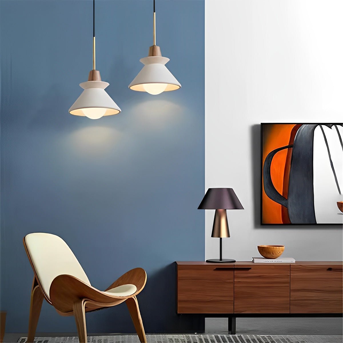 Creative Cement Wood White Chandelier Pendant - Flyachilles