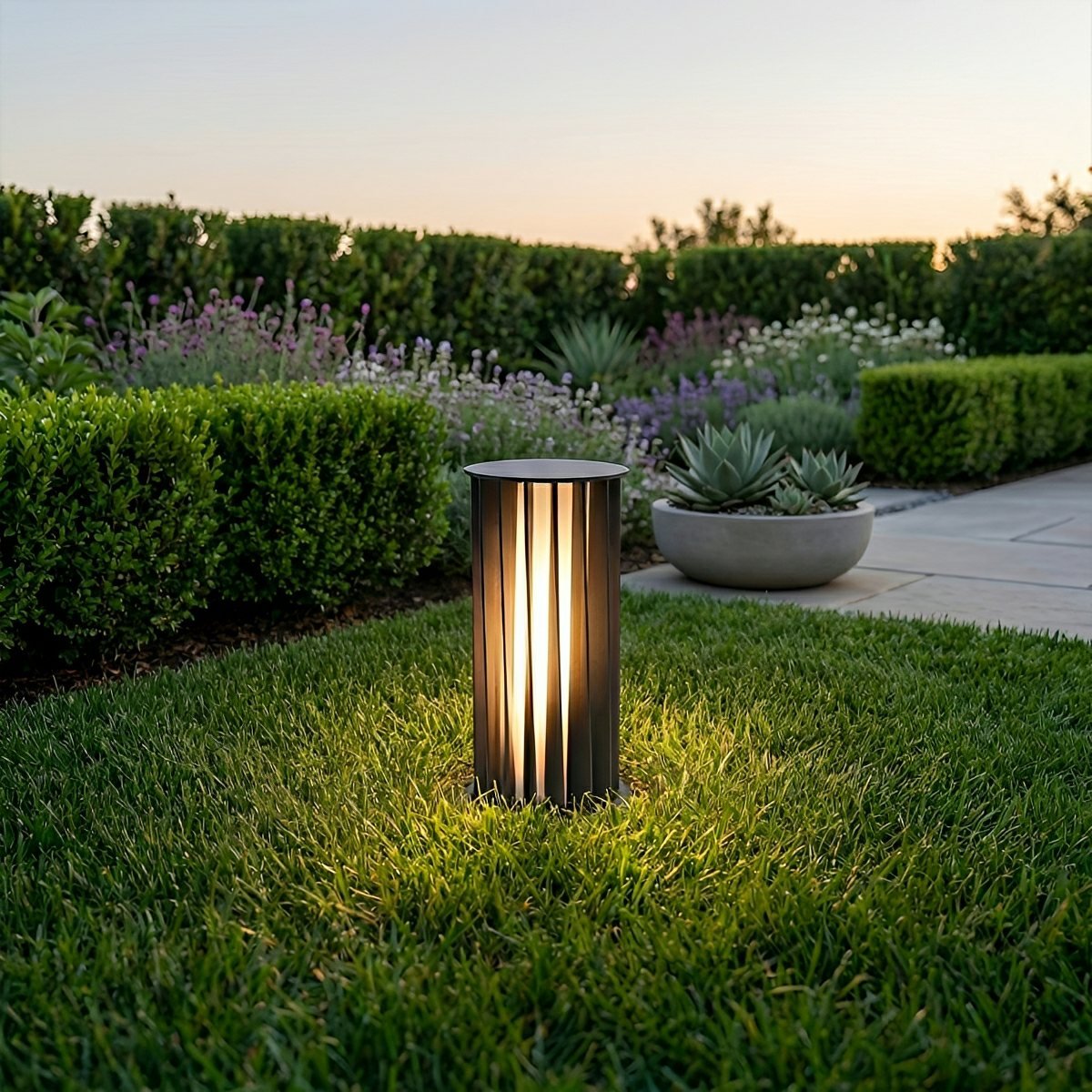 Creative Cylindrical LED Waterproof Black Modern Pathway Light Walkway Floor Lamp - Flyachilles