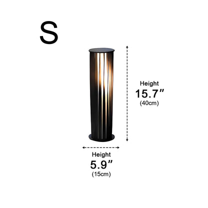 Creative Cylindrical LED Waterproof Black Modern Solar Pathway Light Walkway Floor Lamp - Flyachilles