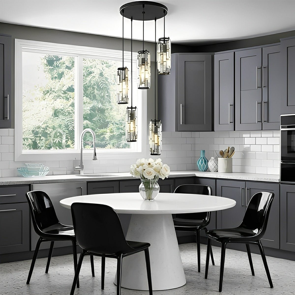 Creative Iron Crystal Glass Chandelier Pendant Lights Ceiling Lamp - Flyachilles