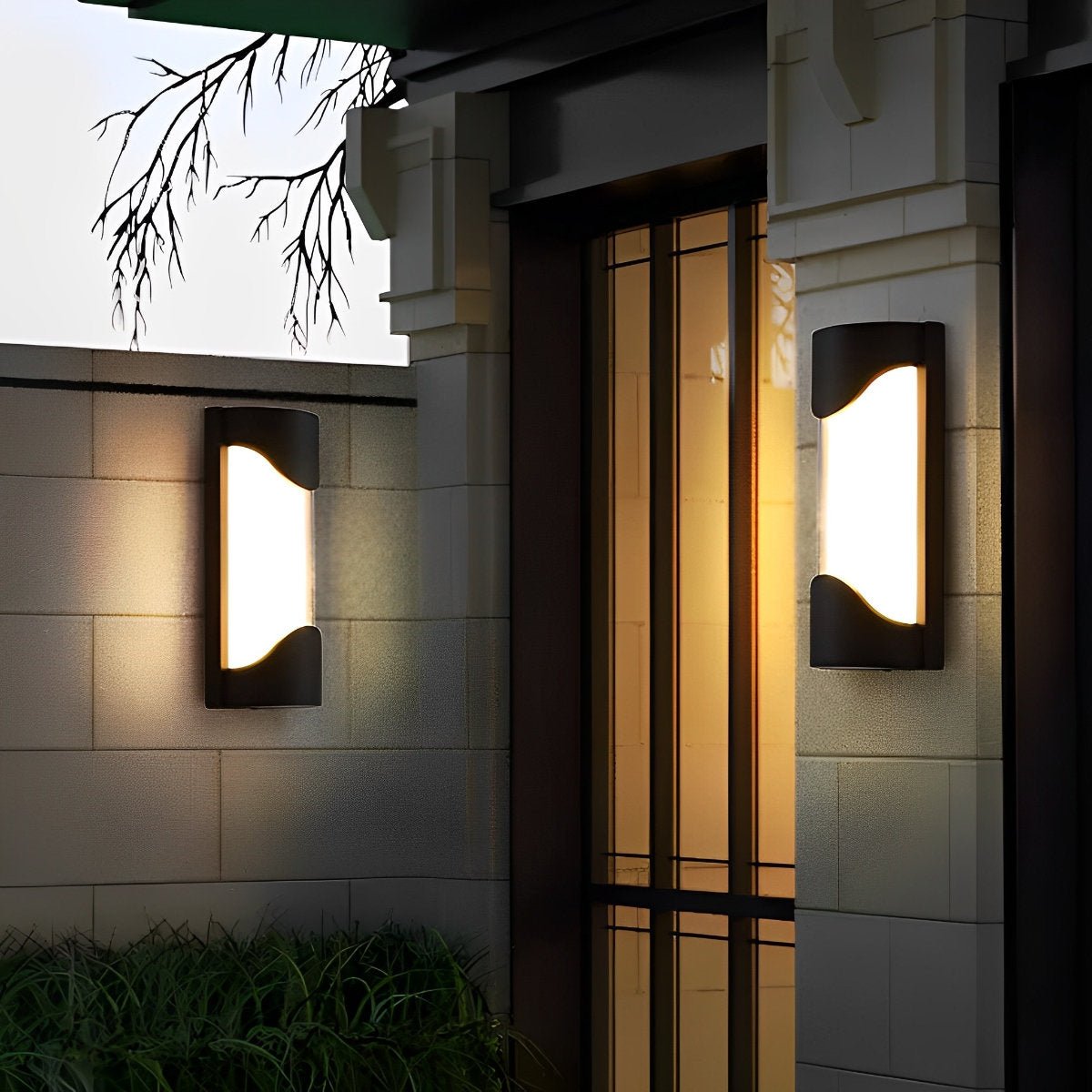 Creative Waterproof LED Black Modern Outdoor Wall Lamp Exterior Lights Wall Sconce - Flyachilles