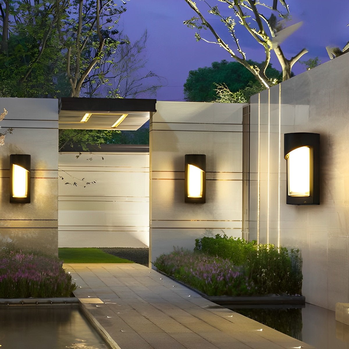 Creative Waterproof LED Black Modern Outdoor Wall Lamp Exterior Lights Wall Sconce - Flyachilles