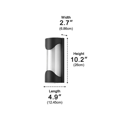 Creative Waterproof LED Black Modern Outdoor Wall Lamp Exterior Lights Wall Sconce - Flyachilles