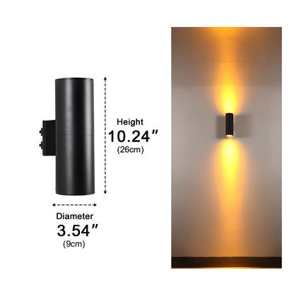 Cylinder Waterproof Outdoor Up and Down LED Exterior Wall Lights Spotlight - Flyachilles