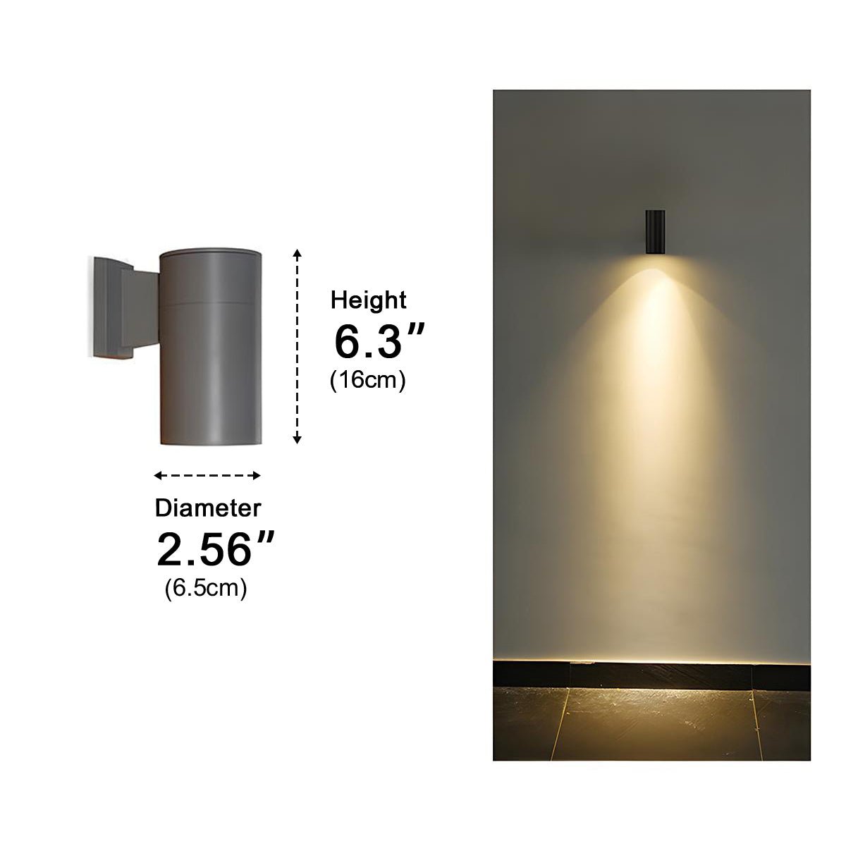 Cylinder Waterproof Outdoor Up and Down LED Exterior Wall Lights Spotlight - Flyachilles