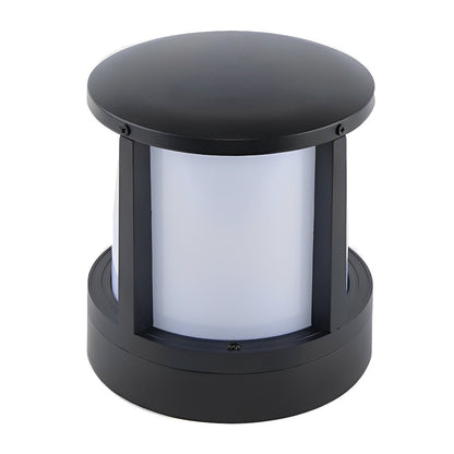 Cylindrical Aluminum LED Waterproof Black Outdoor Fence Post Lights - Flyachilles