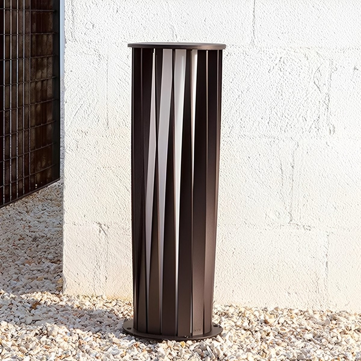 Cylindrical Twisted LED Waterproof Black Modern Pathway Light Floor Lamp - Flyachilles