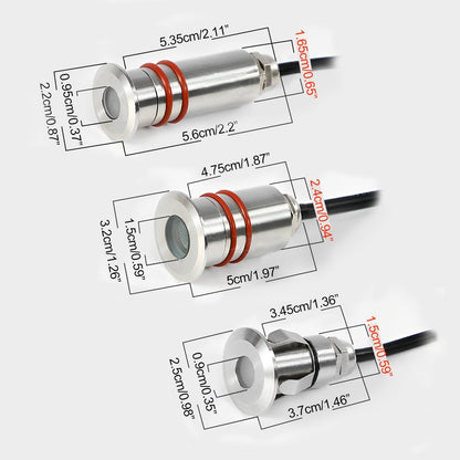 DC 12V Mini Outdoor Waterproof Recessed Light In - Ground Deck LED Spot Lights - Flyachilles