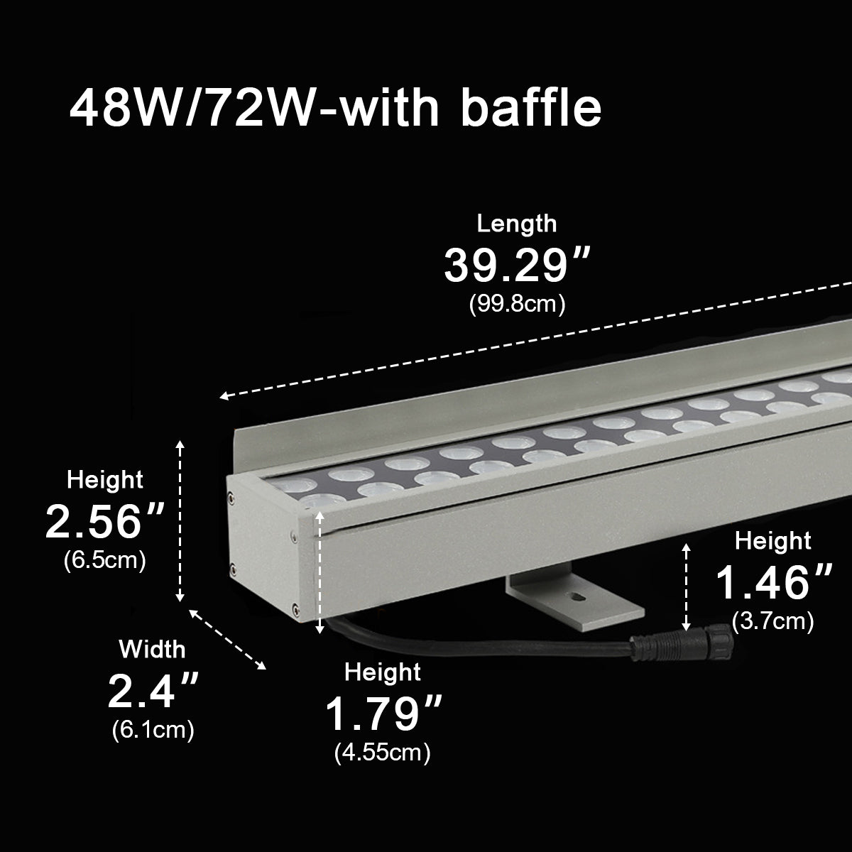 DC24V Low Voltage Waterproof Outdoor LED Wall Washer Lights 39.37&