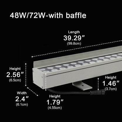 DC24V Low Voltage Waterproof Outdoor LED Wall Washer Lights 39.37&