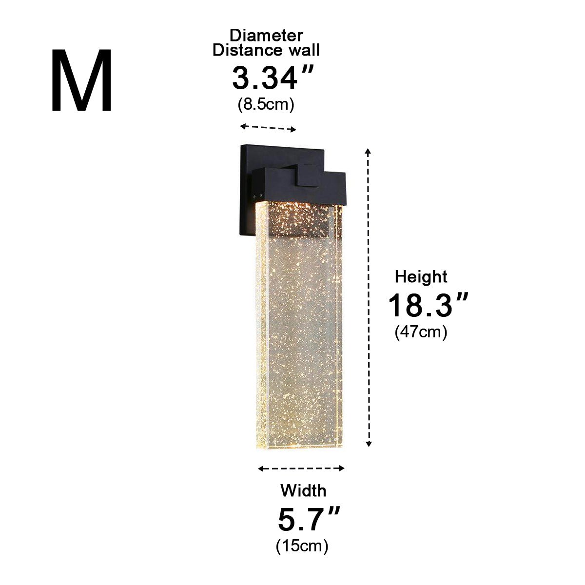 Dimmable Modern Crystal Bubble Waterproof LED Outdoor Wall Light - Flyachilles