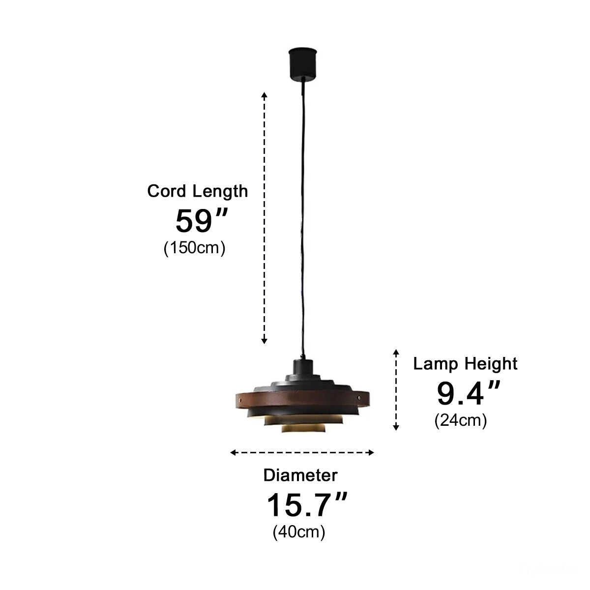 Dimmable Modern Japandi Shaded Drum Pendant Light - Flyachilles