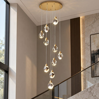 Dimmable Modern Luxury Brass Crystal Pendant Lights - Flyachilles