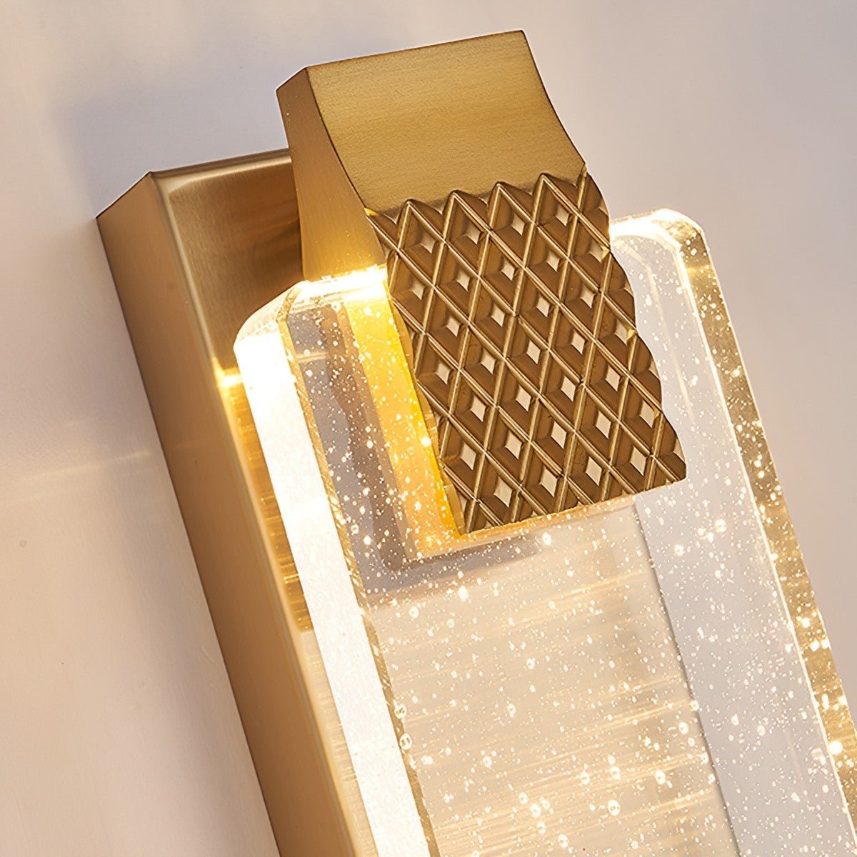 Dimmable Modern Luxury Long Strip Crystal Bubbles LED Wall Sconce Wall Light - Flyachilles