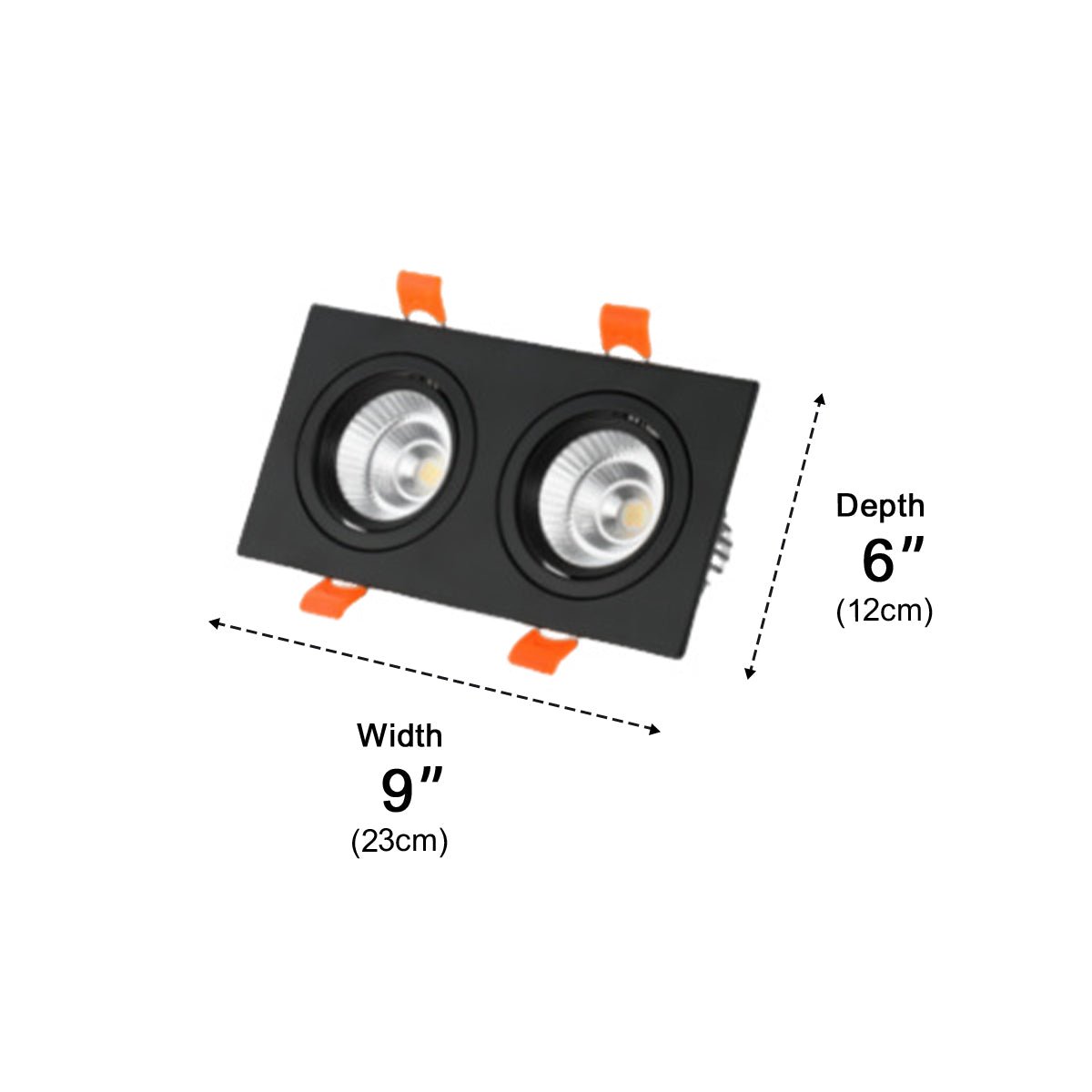Dimmable Modern Minimalist 2 - Lights Ceiling Downlight Recessed LED Spotlight - Flyachilles