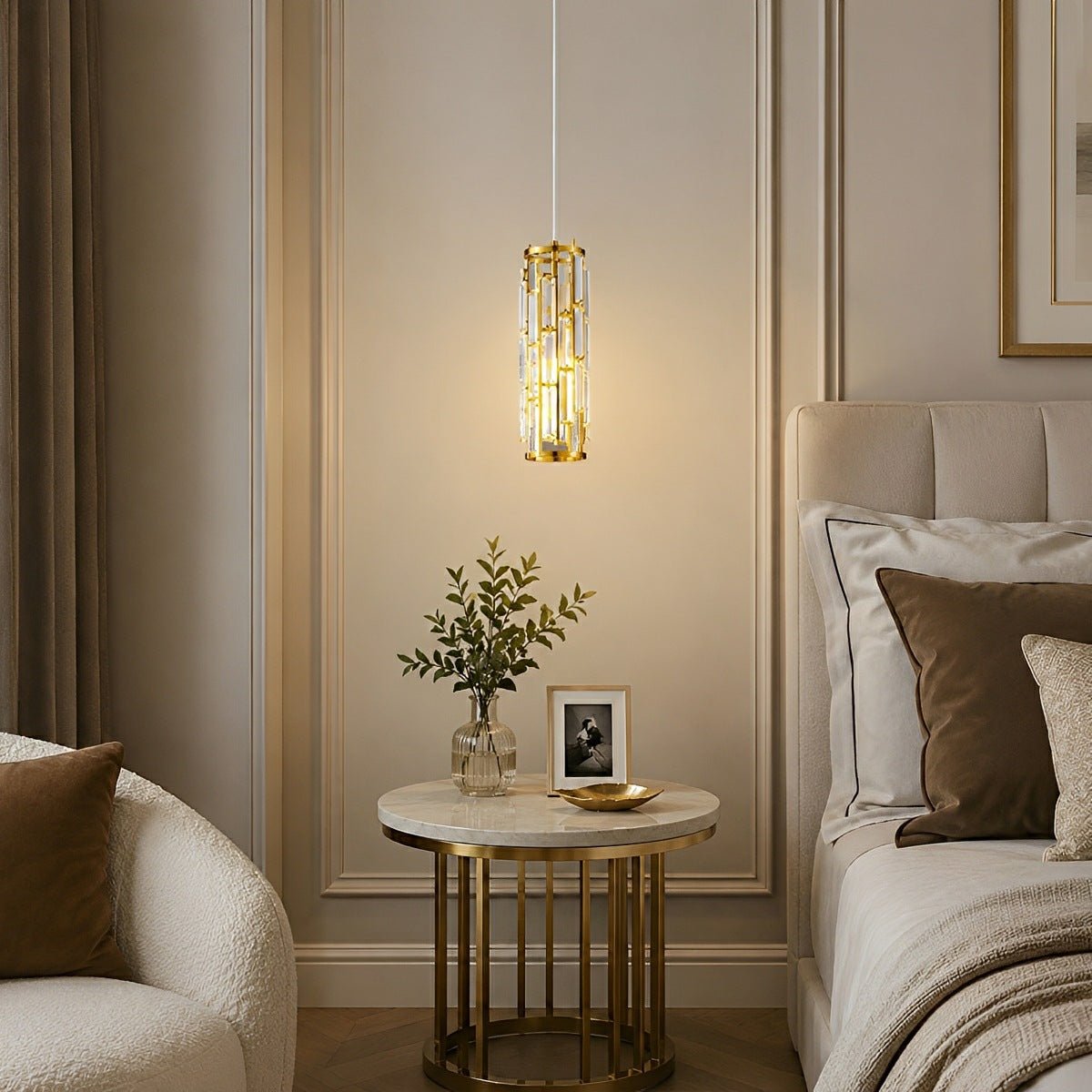 Dimmable Vintage Industrial Crystal Glass Pendant Light Ceiling Light - Flyachilles