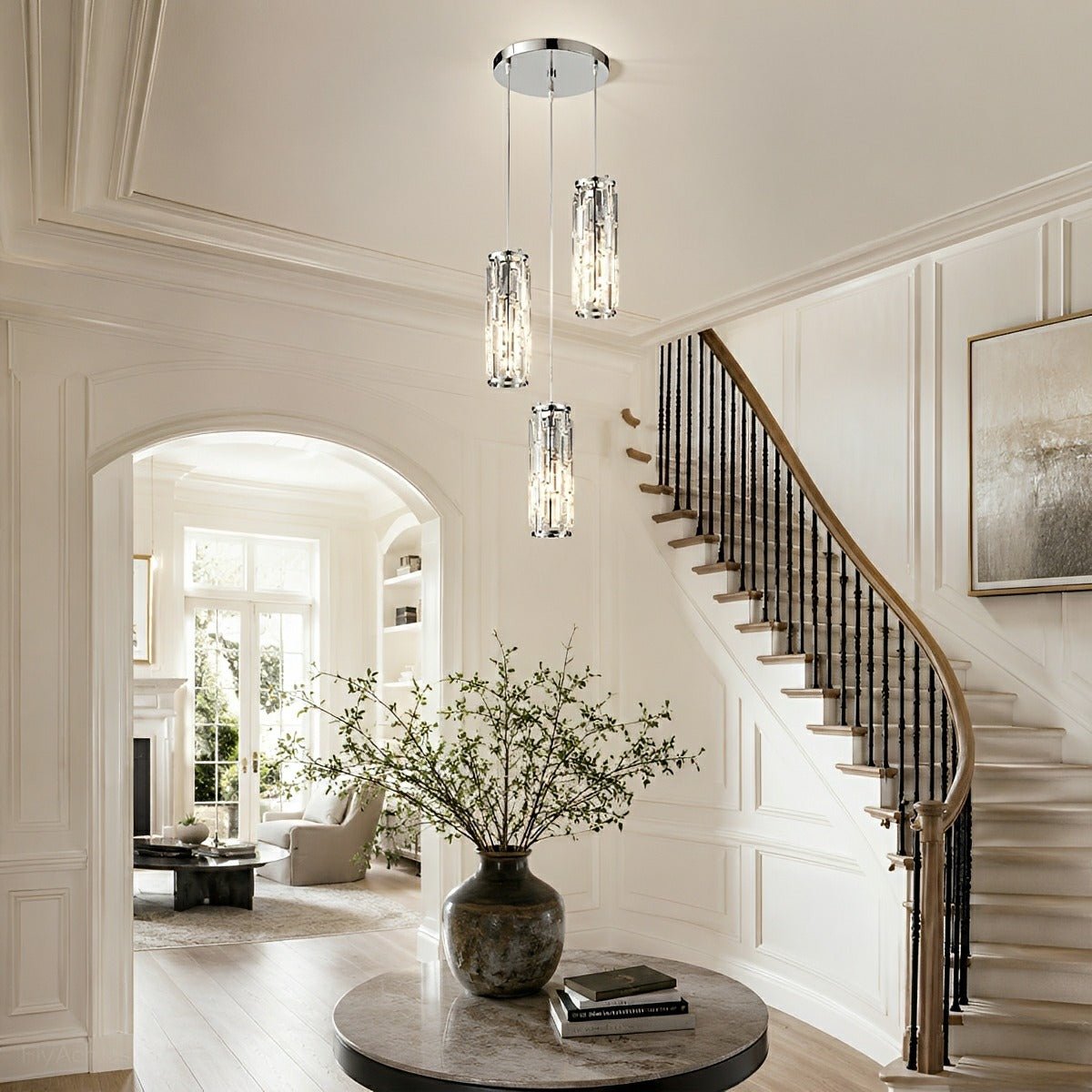 Dimmable Vintage Industrial Crystal Glass Pendant Light Ceiling Light - Flyachilles