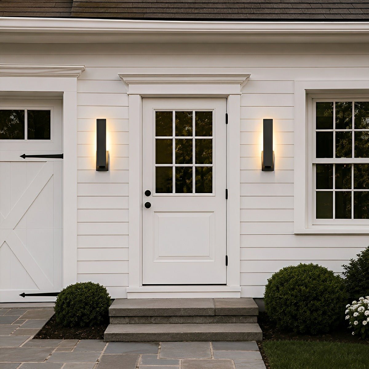 Dimmable Waterproof Rectangle Black LED Outdoor Wall Sconces - Flyachilles