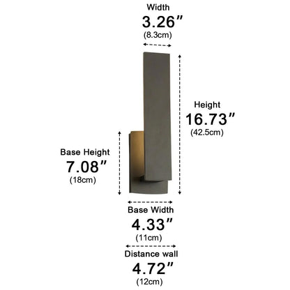 Dimmable Waterproof Rectangle Black LED Outdoor Wall Sconces - Flyachilles