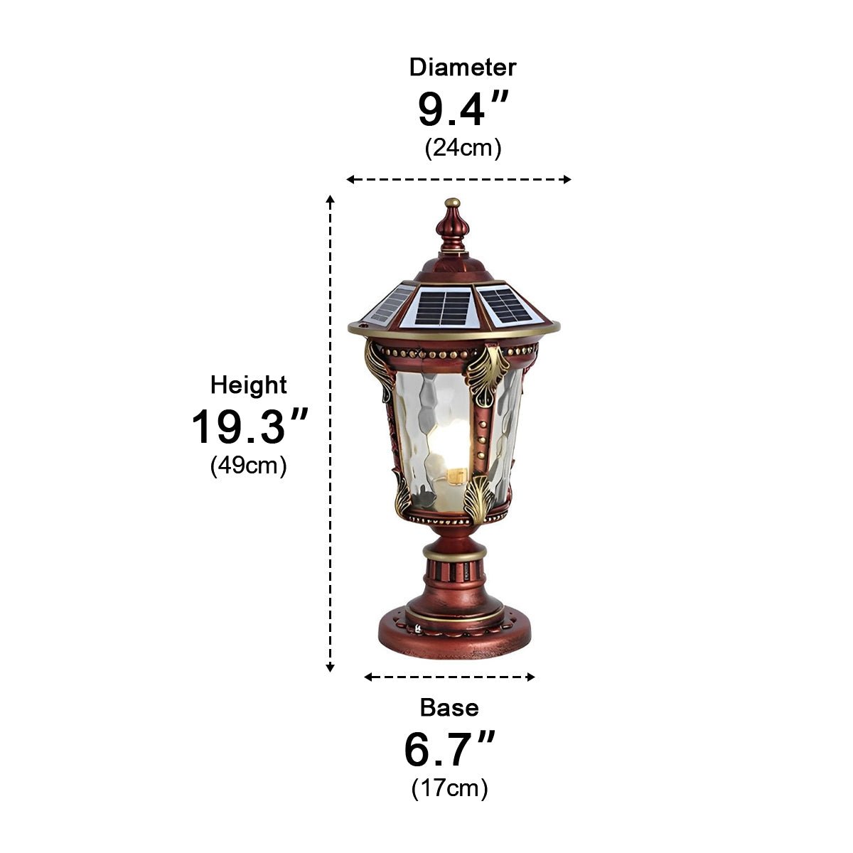 Dual Purpose Aluminum Retro Solar Fence Post Light Entrance Gate - Flyachilles