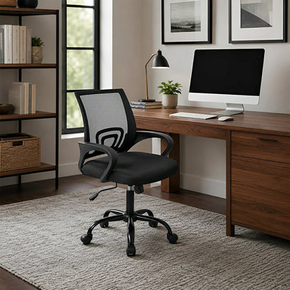 Ergonomic Mid-Back Chair – Lumbar Support &amp; Rocking - Flyachilles