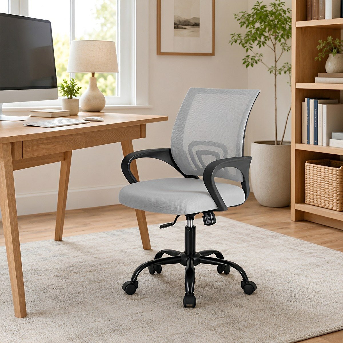 Ergonomic Mid-Back Chair – Lumbar Support &amp; Rocking - Flyachilles