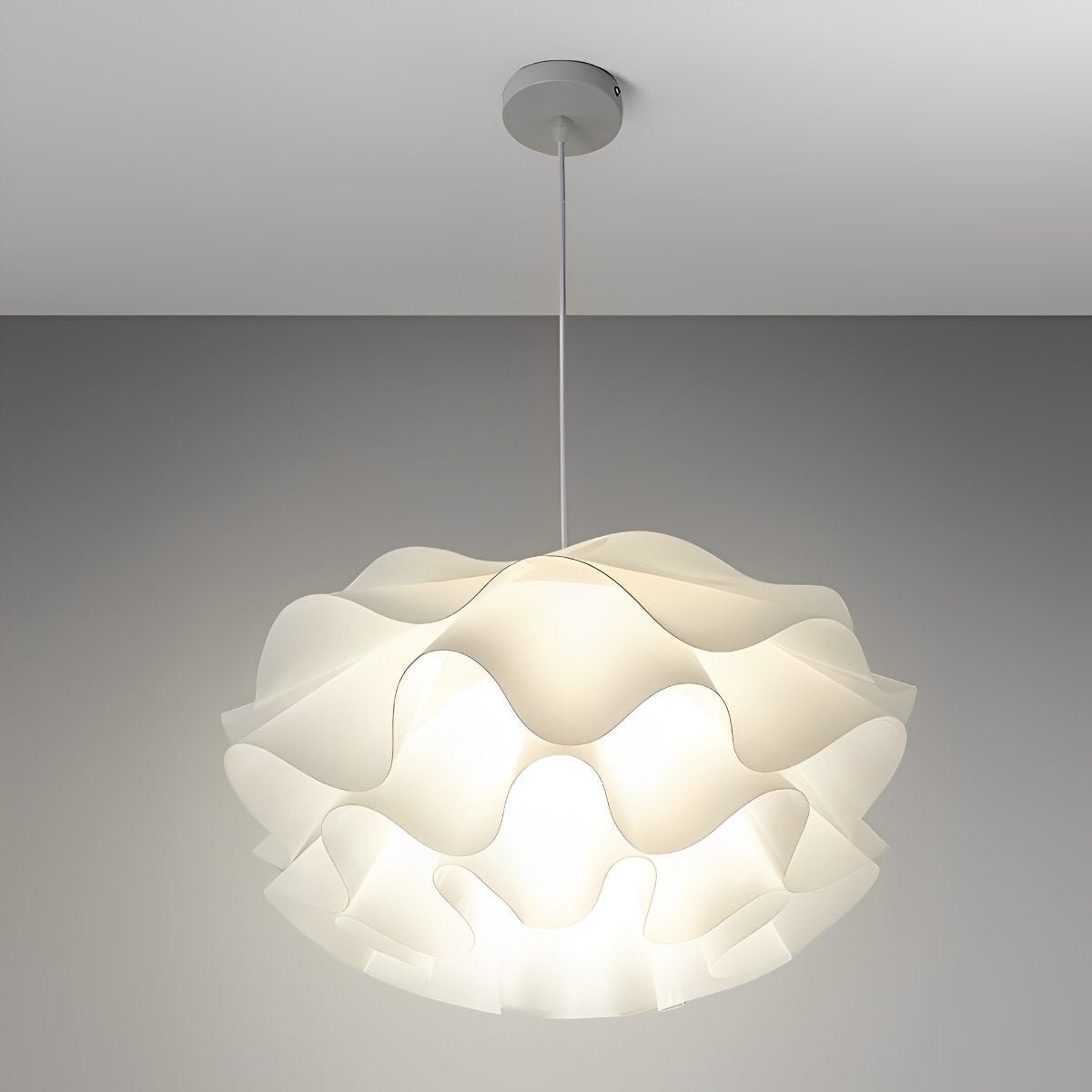 Flower Shaped Three - step Dimming LED White Chandelier Pendant Light - Flyachilles