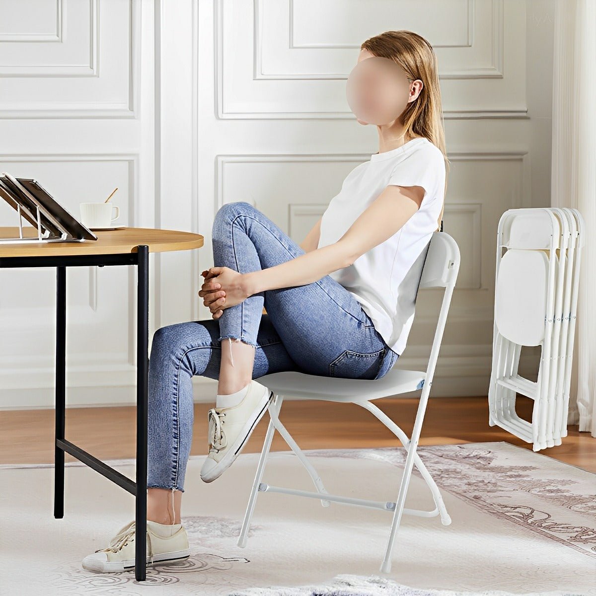 Folding Chair with Cushion – 330 lbs, Lightweight - Flyachilles