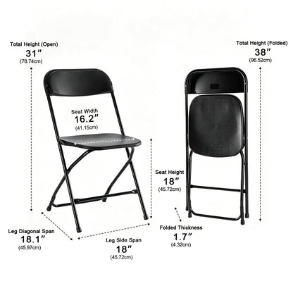 Folding Chair with Cushion – 330 lbs, Lightweight - Flyachilles