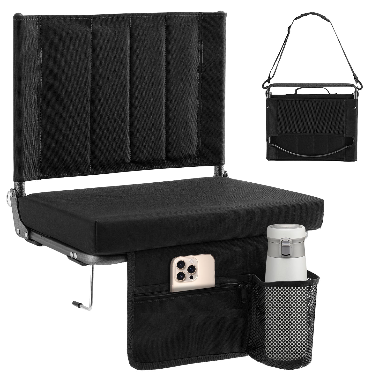 Folding Stadium Seat – Thick Cushion, 350 lbs, Non-Slip - Flyachilles