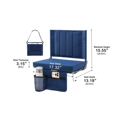 Folding Stadium Seat – Thick Cushion, 350 lbs, Non-Slip - Flyachilles
