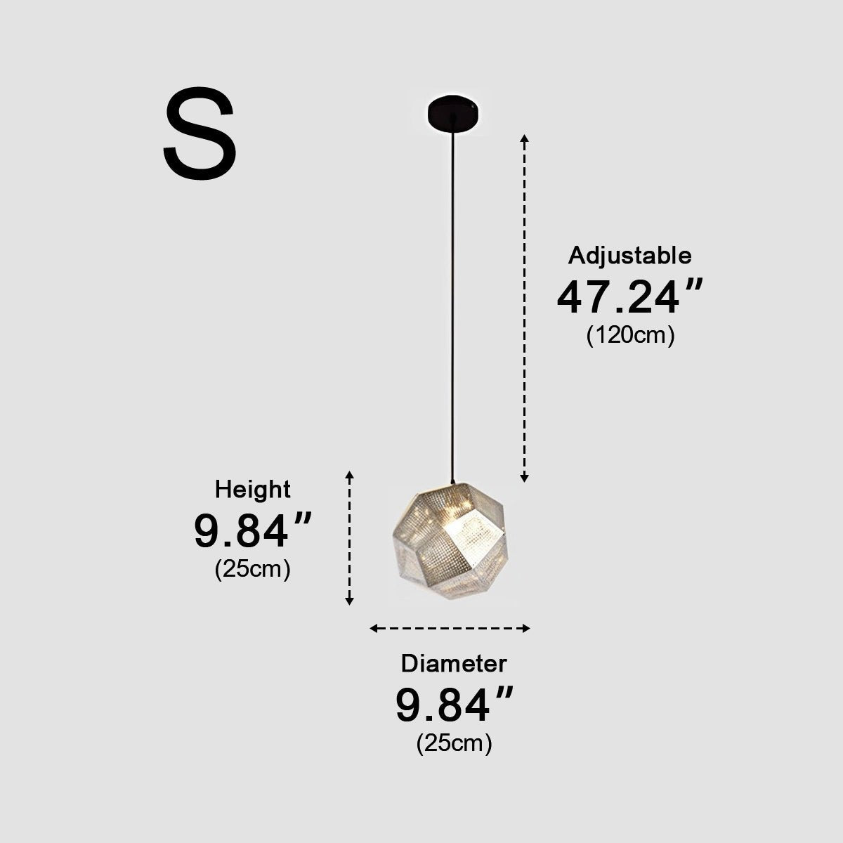 Geometric Round Electroplated Metal Postmodern Pendant Light Chandelier Ceiling Light - Flyachilles