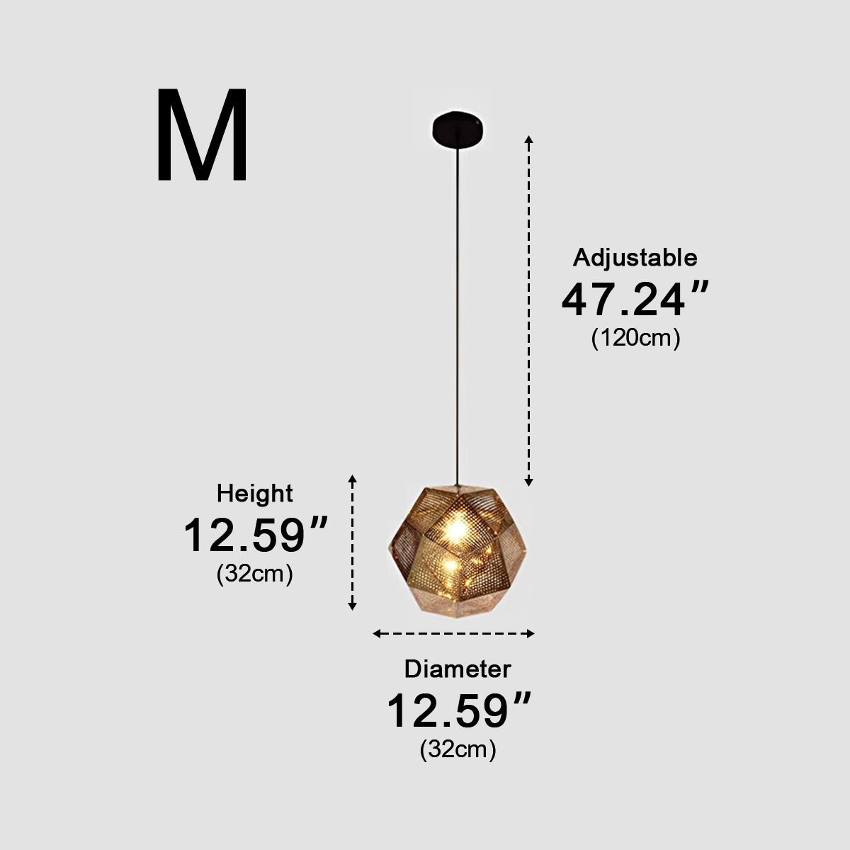 Geometric Round Electroplated Metal Postmodern Pendant Light Chandelier Ceiling Light - Flyachilles