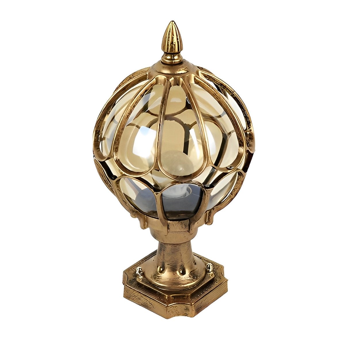 Glass Aluminum Round Ball Waterproof LED Outdoor Fence Post Light - Flyachilles