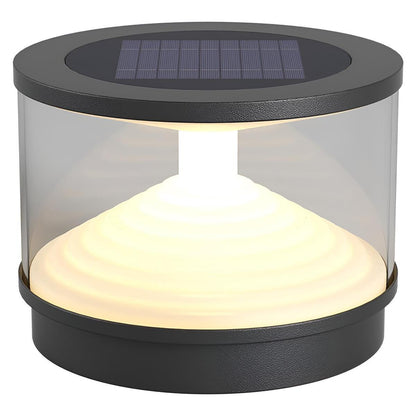 Gray Waterproof Solar Hourglass Outdoor Post Lights - Flyachilles