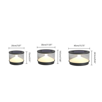 Gray Waterproof Solar Hourglass Outdoor Post Lights - Flyachilles