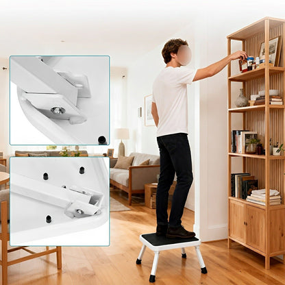 Heavy Duty Folding Step Stool – 330 lbs, Non-Slip, Safety Lock - Flyachilles