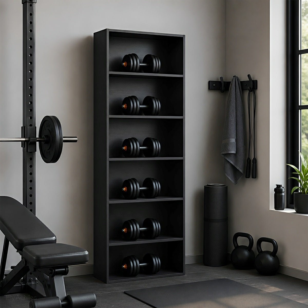 Industrial Bookcase Open Storage Shelf - Flyachilles