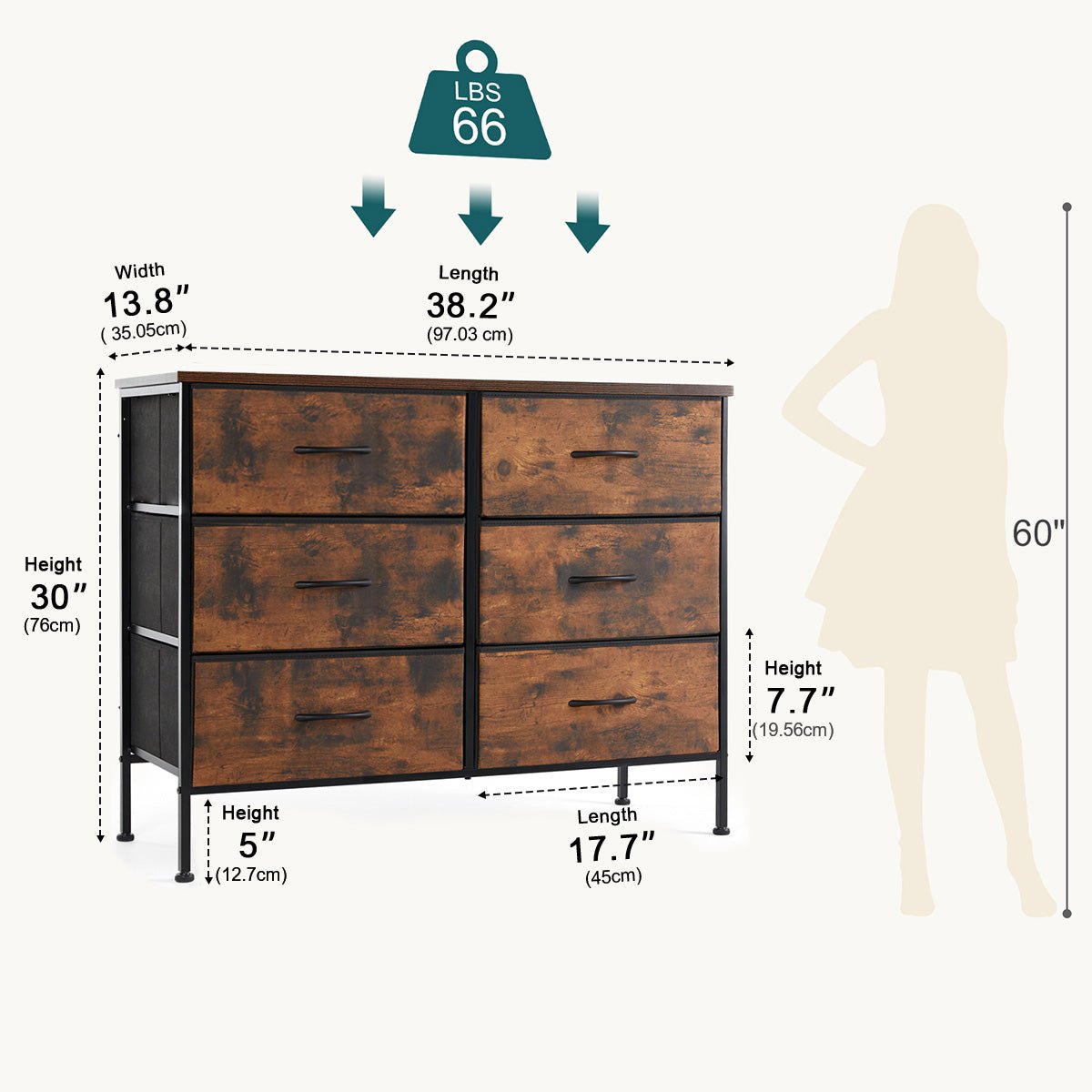 Large Capacity 5 - 10 Drawer Fabric Storage Cabinet Organizer - Flyachilles