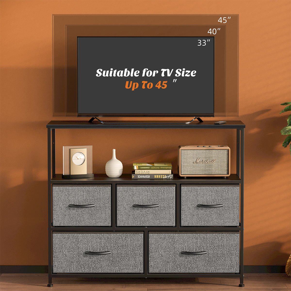 Large Capacity 5 - 10 Drawer Fabric Storage Cabinet Organizer - Flyachilles
