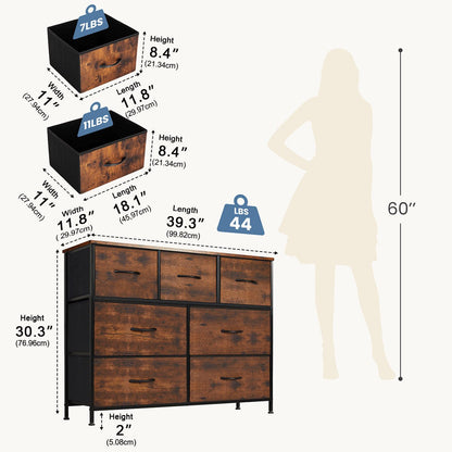 Large Capacity 5 - 10 Drawer Fabric Storage Cabinet Organizer - Flyachilles