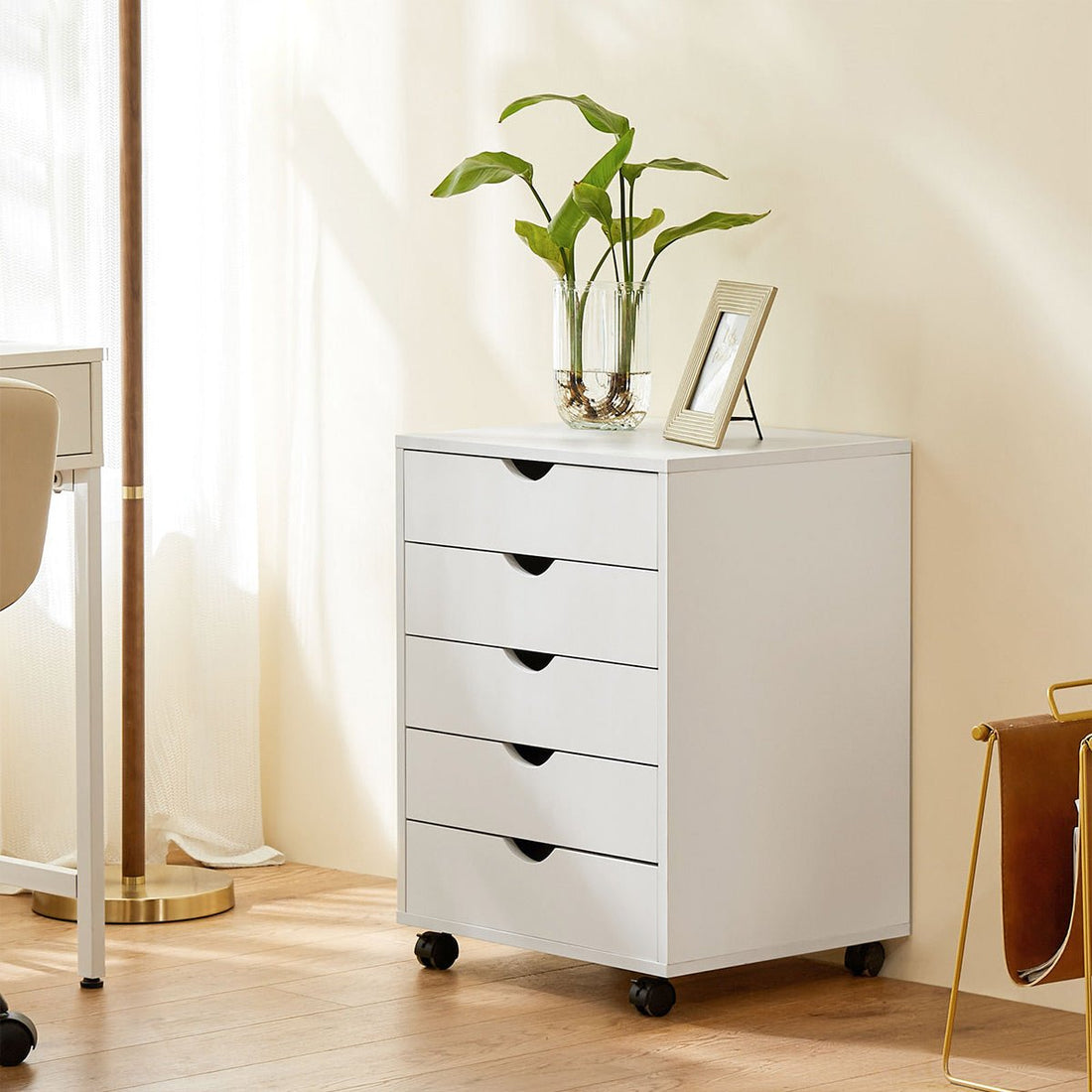 Large Capacity Mobile Storage Cabinet Organizer with Wheels - Flyachilles