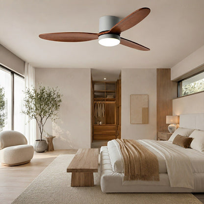 LED Inverter Silent White Low Floor DC Motor Simple Ceiling Fan Light - Flyachilles